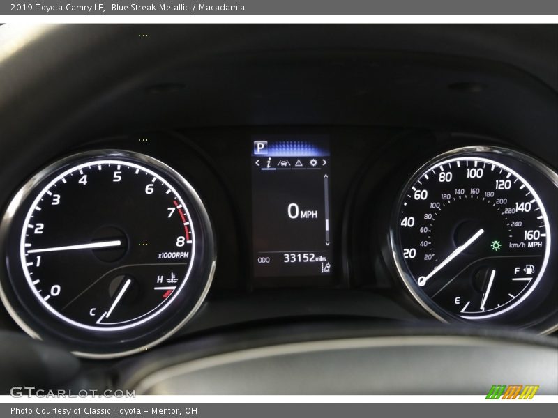 Blue Streak Metallic / Macadamia 2019 Toyota Camry LE
