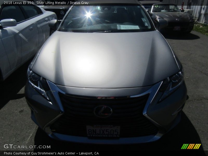 Silver Lining Metallic / Stratus Gray 2018 Lexus ES 350