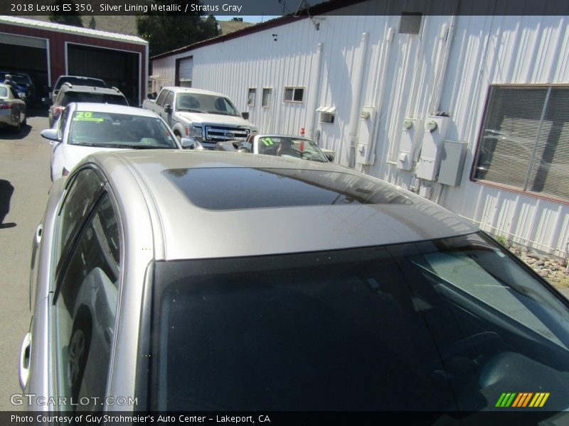 Silver Lining Metallic / Stratus Gray 2018 Lexus ES 350