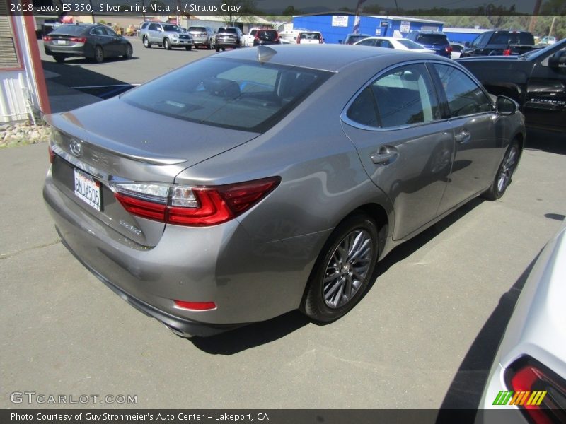 Silver Lining Metallic / Stratus Gray 2018 Lexus ES 350