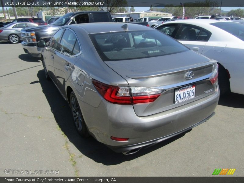 Silver Lining Metallic / Stratus Gray 2018 Lexus ES 350
