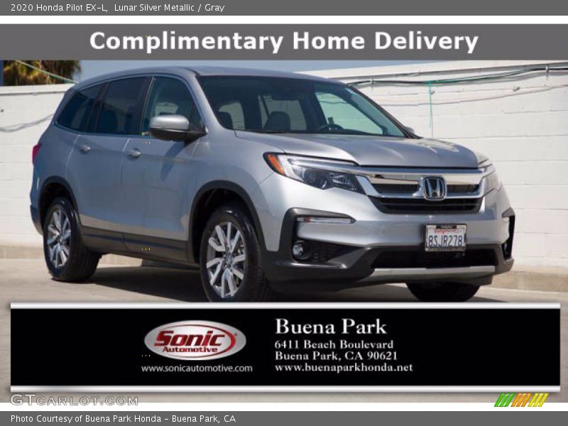 Lunar Silver Metallic / Gray 2020 Honda Pilot EX-L