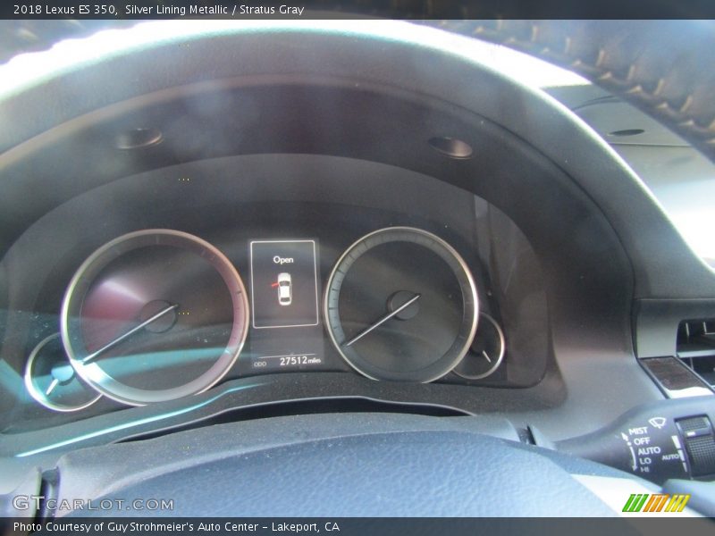 Silver Lining Metallic / Stratus Gray 2018 Lexus ES 350
