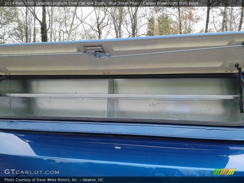 Blue Streak Pearl / Canyon Brown/Light Frost Beige 2014 Ram 3500 Laramie Longhorn Crew Cab 4x4 Dually