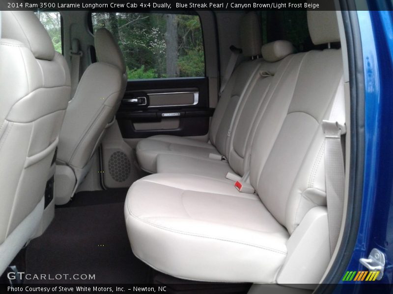 Rear Seat of 2014 3500 Laramie Longhorn Crew Cab 4x4 Dually