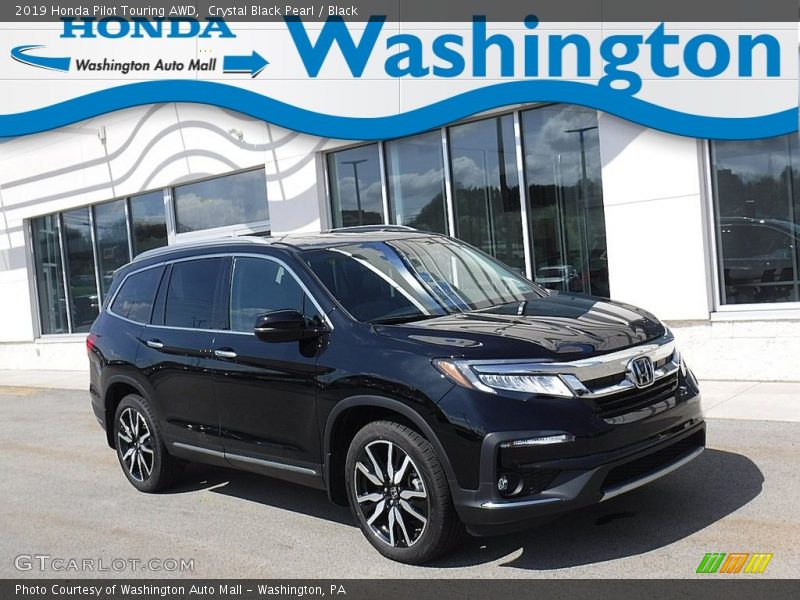 Crystal Black Pearl / Black 2019 Honda Pilot Touring AWD