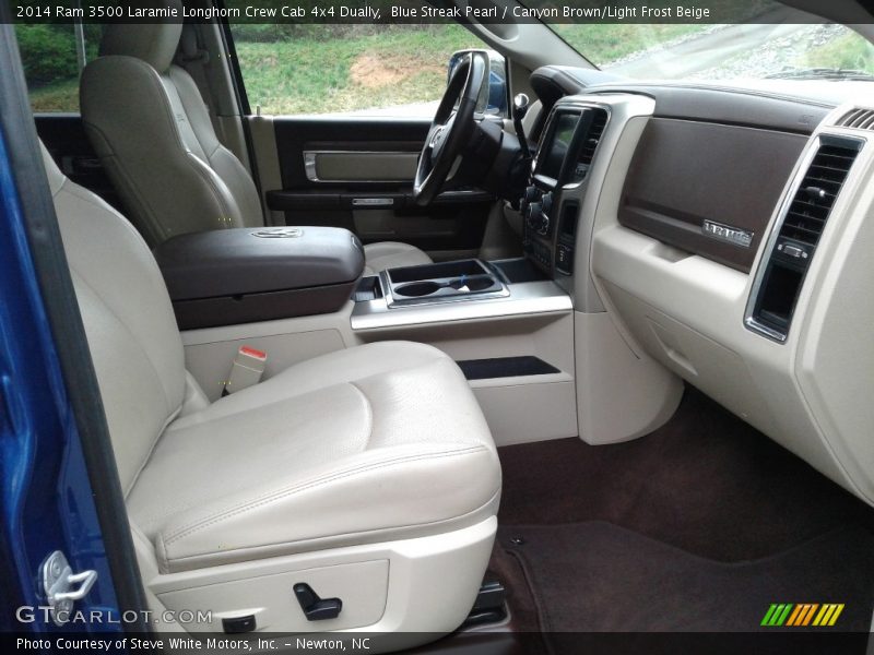 Front Seat of 2014 3500 Laramie Longhorn Crew Cab 4x4 Dually
