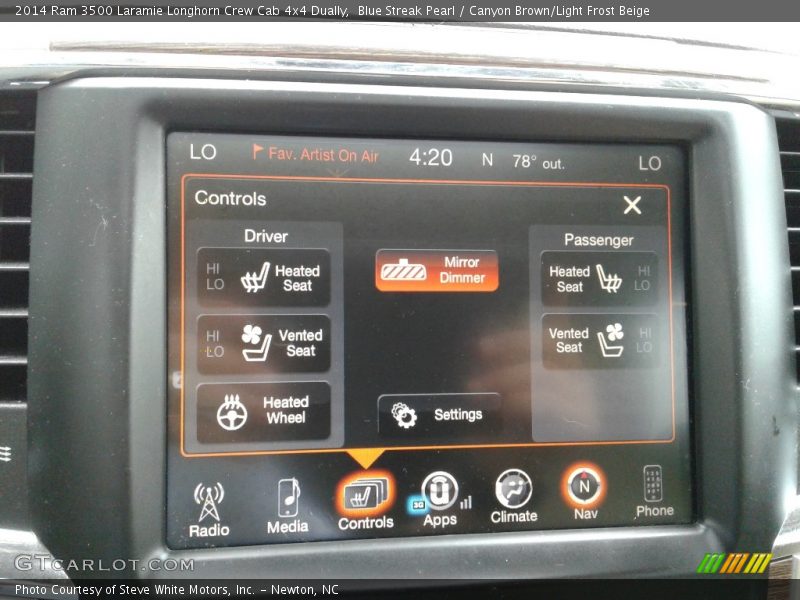 Controls of 2014 3500 Laramie Longhorn Crew Cab 4x4 Dually