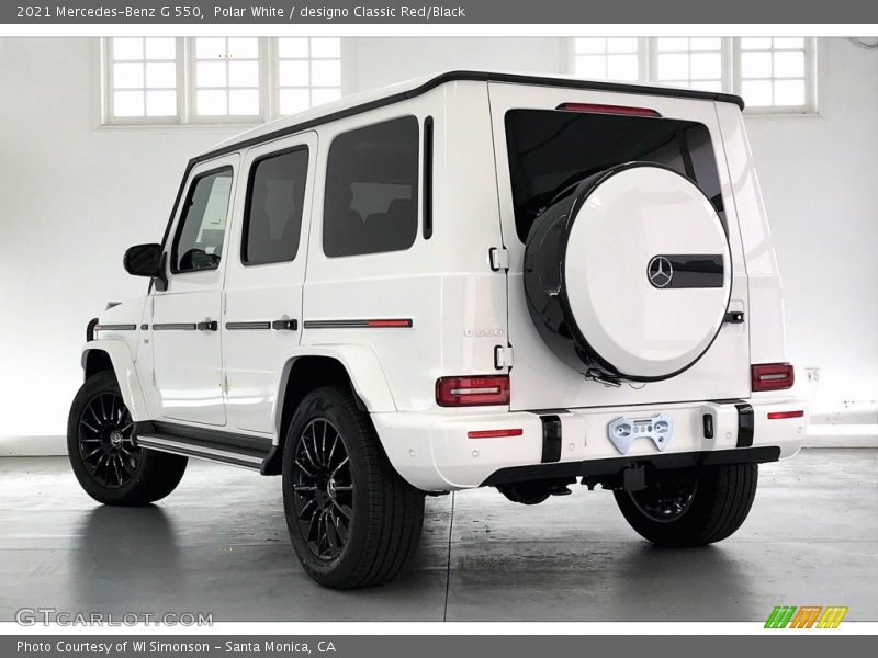 Polar White / designo Classic Red/Black 2021 Mercedes-Benz G 550
