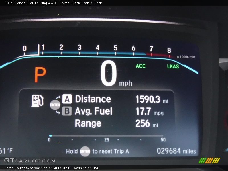 Crystal Black Pearl / Black 2019 Honda Pilot Touring AWD