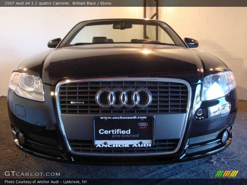 Brilliant Black / Ebony 2007 Audi A4 3.2 quattro Cabriolet