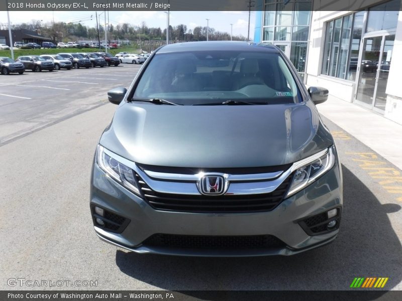 Forest Mist Metallic / Beige 2018 Honda Odyssey EX-L