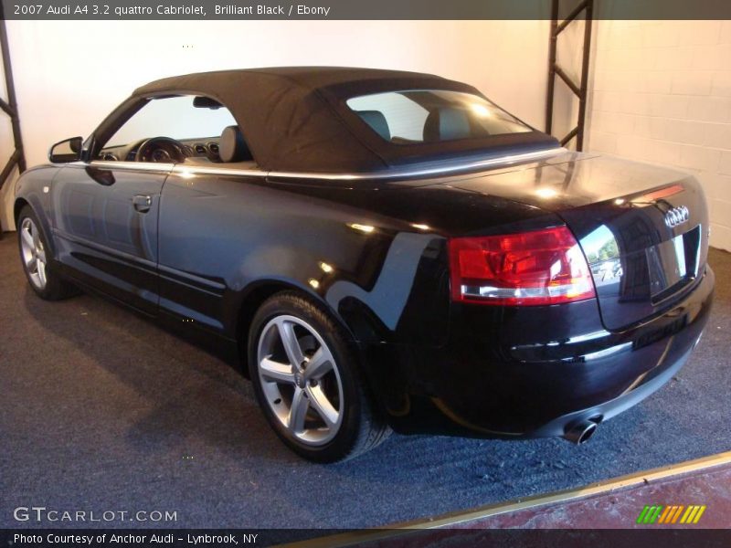 Brilliant Black / Ebony 2007 Audi A4 3.2 quattro Cabriolet