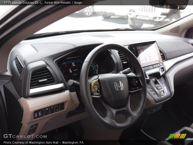 Forest Mist Metallic / Beige 2018 Honda Odyssey EX-L