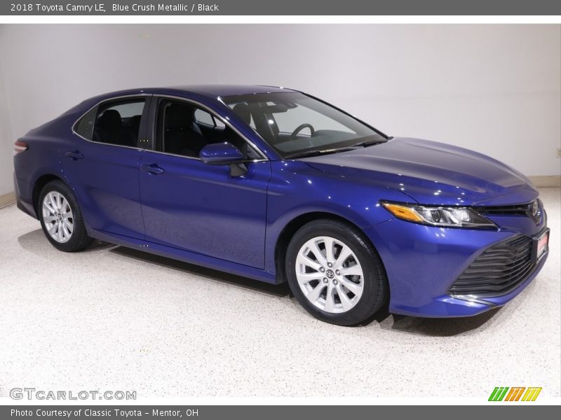 Blue Crush Metallic / Black 2018 Toyota Camry LE