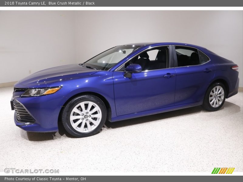 Blue Crush Metallic / Black 2018 Toyota Camry LE