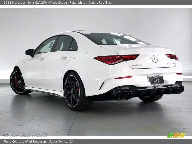 Polar White / Classic Red/Black 2021 Mercedes-Benz CLA 250 4Matic Coupe