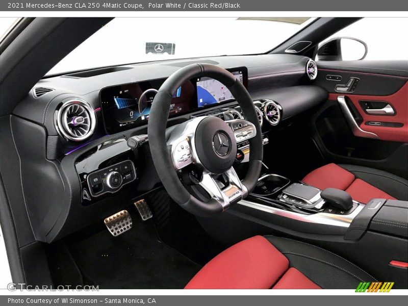 Polar White / Classic Red/Black 2021 Mercedes-Benz CLA 250 4Matic Coupe