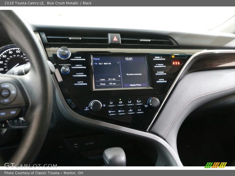 Blue Crush Metallic / Black 2018 Toyota Camry LE