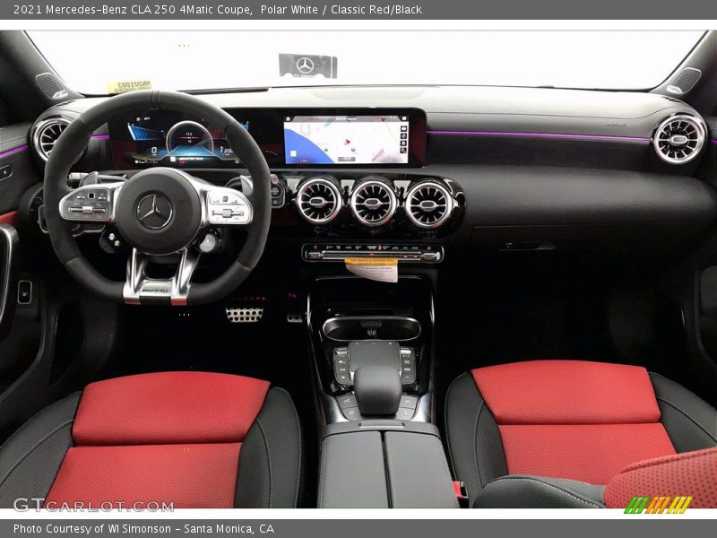 Polar White / Classic Red/Black 2021 Mercedes-Benz CLA 250 4Matic Coupe