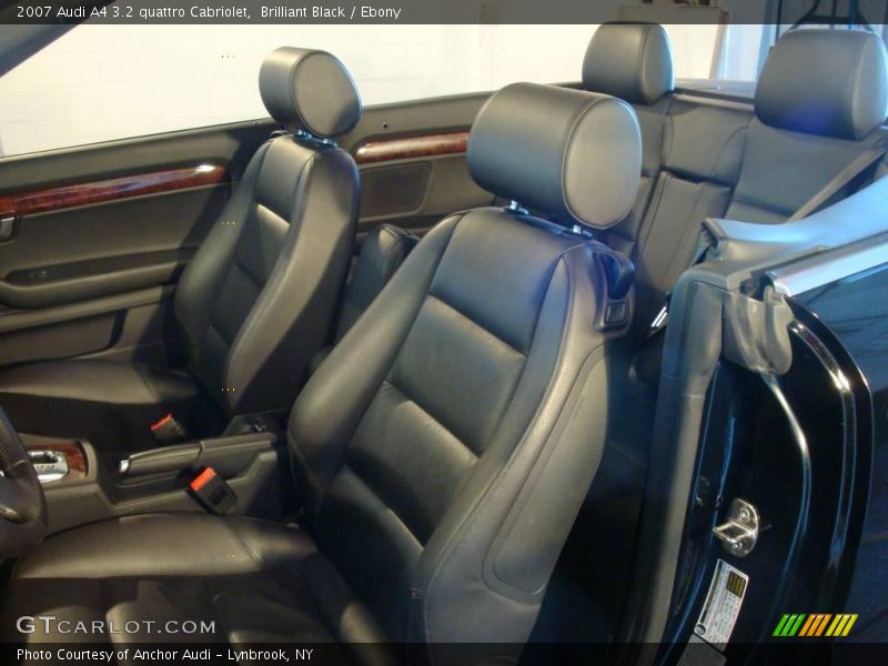 Brilliant Black / Ebony 2007 Audi A4 3.2 quattro Cabriolet