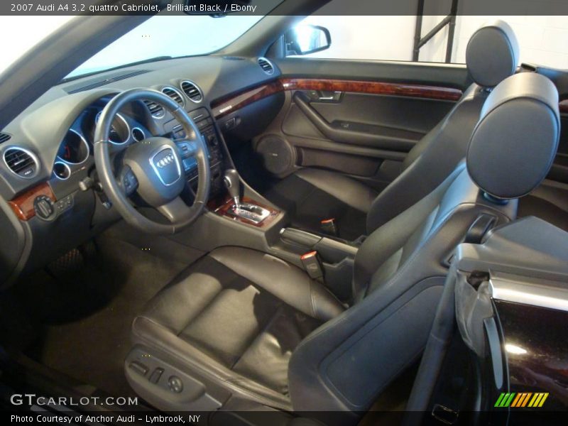Brilliant Black / Ebony 2007 Audi A4 3.2 quattro Cabriolet