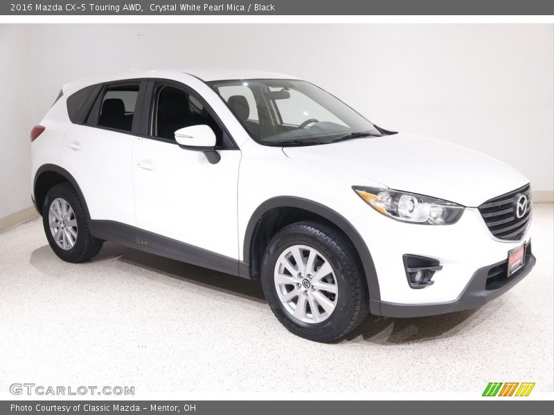 Crystal White Pearl Mica / Black 2016 Mazda CX-5 Touring AWD