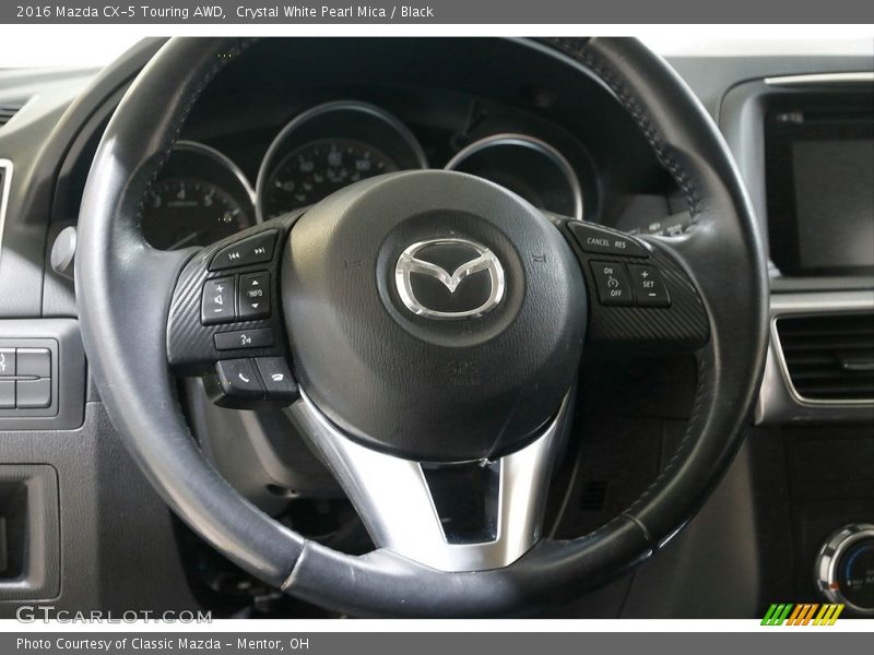 Crystal White Pearl Mica / Black 2016 Mazda CX-5 Touring AWD
