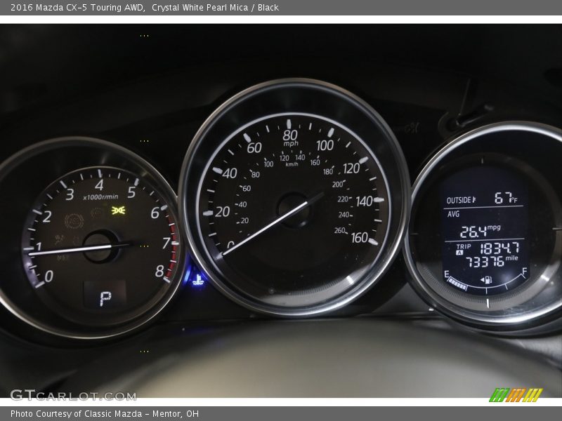Crystal White Pearl Mica / Black 2016 Mazda CX-5 Touring AWD