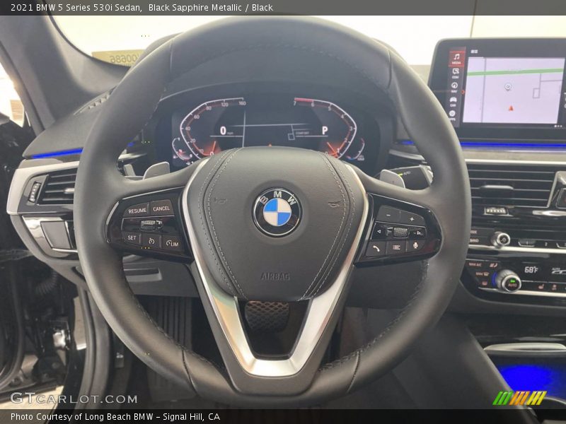 Black Sapphire Metallic / Black 2021 BMW 5 Series 530i Sedan