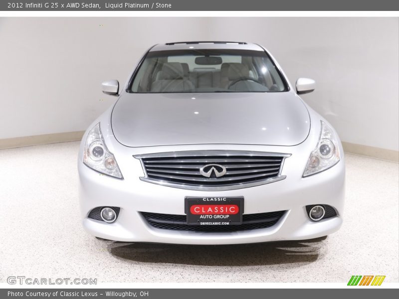 Liquid Platinum / Stone 2012 Infiniti G 25 x AWD Sedan