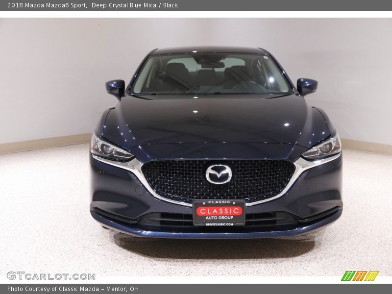 Deep Crystal Blue Mica / Black 2018 Mazda Mazda6 Sport