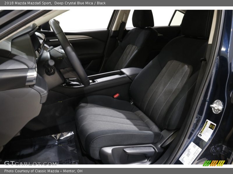 Deep Crystal Blue Mica / Black 2018 Mazda Mazda6 Sport