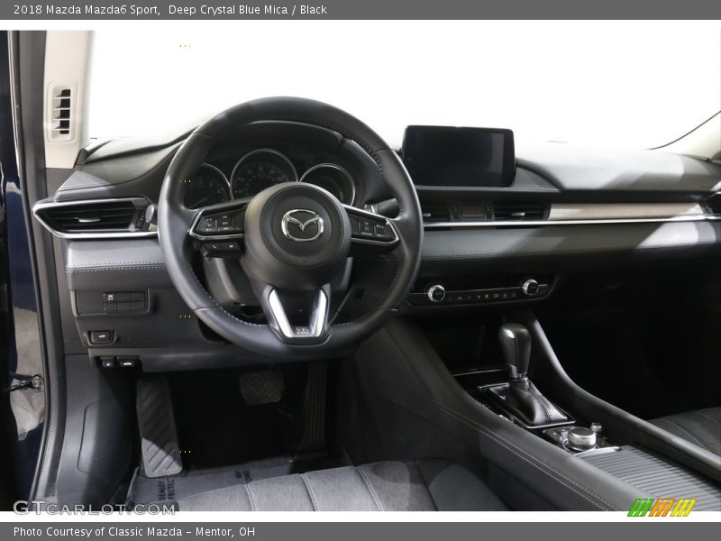 Deep Crystal Blue Mica / Black 2018 Mazda Mazda6 Sport