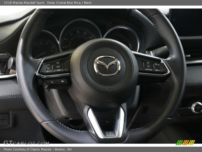 Deep Crystal Blue Mica / Black 2018 Mazda Mazda6 Sport