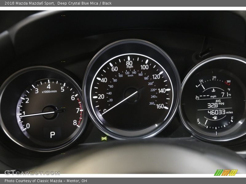 Deep Crystal Blue Mica / Black 2018 Mazda Mazda6 Sport