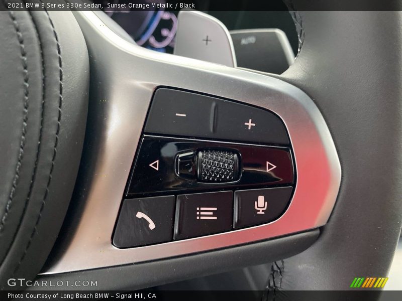 Sunset Orange Metallic / Black 2021 BMW 3 Series 330e Sedan