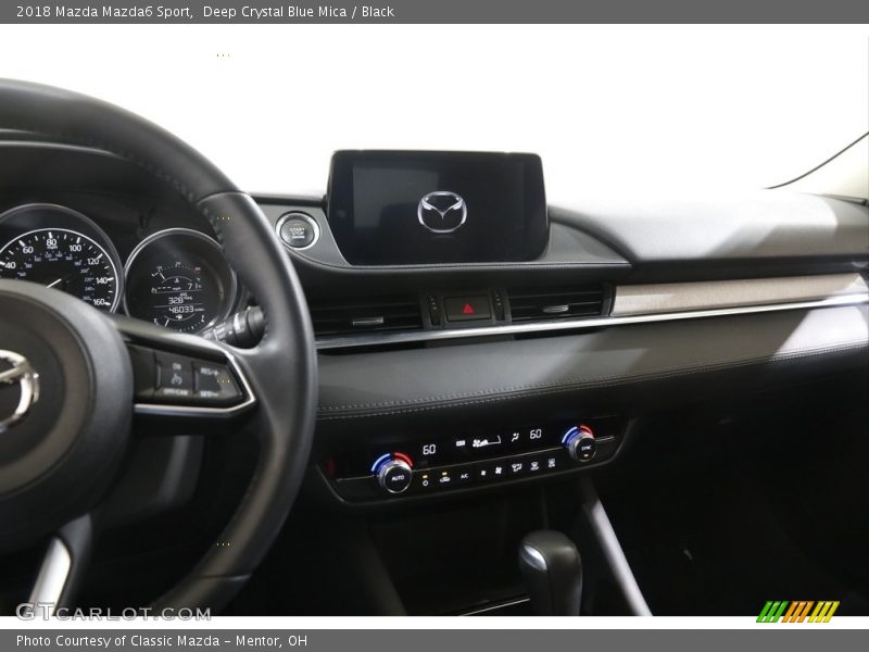 Deep Crystal Blue Mica / Black 2018 Mazda Mazda6 Sport