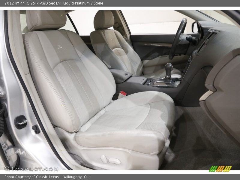 Front Seat of 2012 G 25 x AWD Sedan