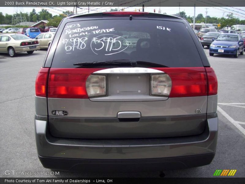 Light Spiral Gray Metallic / Gray 2003 Buick Rendezvous CX