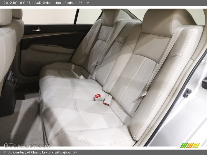 Rear Seat of 2012 G 25 x AWD Sedan