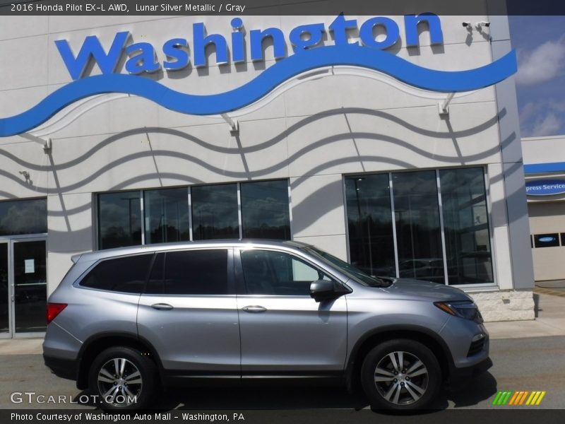 Lunar Silver Metallic / Gray 2016 Honda Pilot EX-L AWD