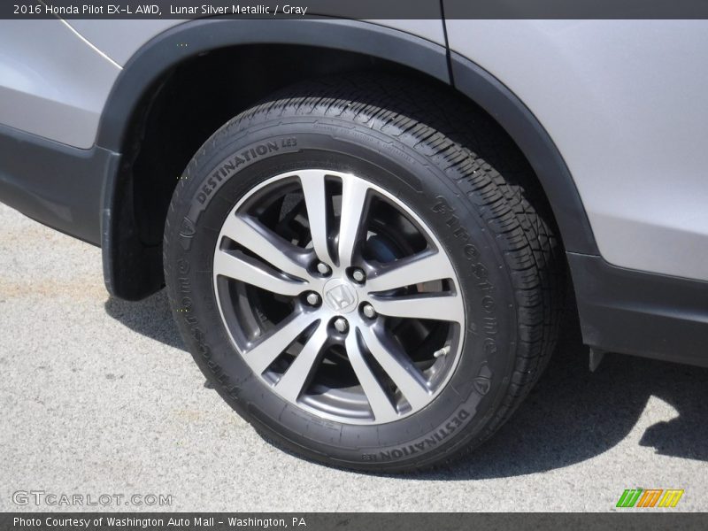 Lunar Silver Metallic / Gray 2016 Honda Pilot EX-L AWD