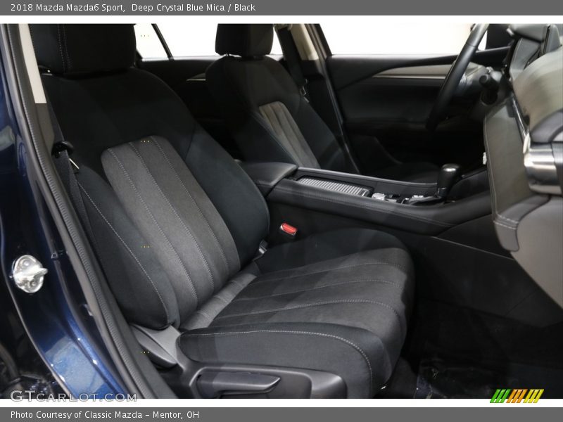 Deep Crystal Blue Mica / Black 2018 Mazda Mazda6 Sport