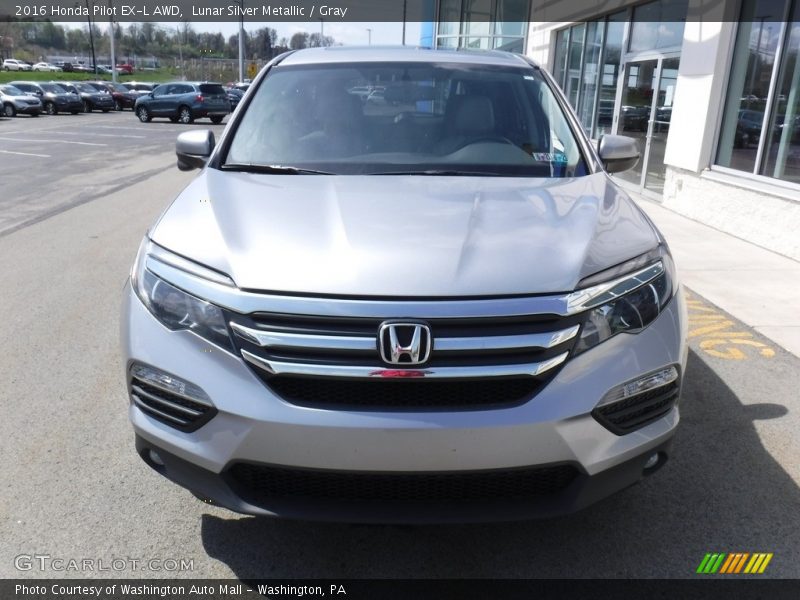 Lunar Silver Metallic / Gray 2016 Honda Pilot EX-L AWD