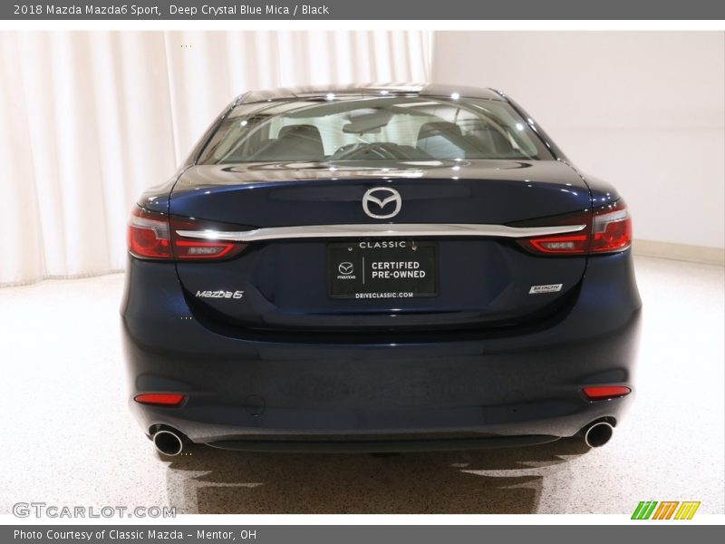 Deep Crystal Blue Mica / Black 2018 Mazda Mazda6 Sport