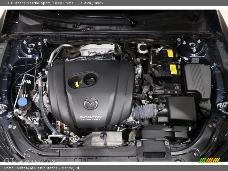 Deep Crystal Blue Mica / Black 2018 Mazda Mazda6 Sport