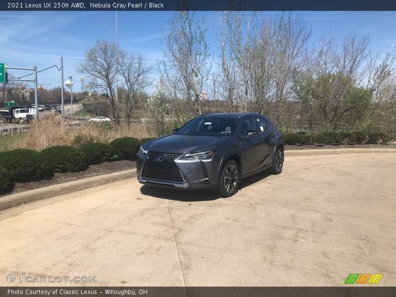 Nebula Gray Pearl / Black 2021 Lexus UX 250h AWD