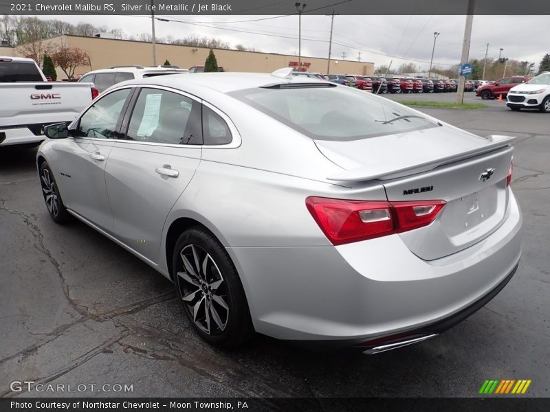 Silver Ice Metallic / Jet Black 2021 Chevrolet Malibu RS