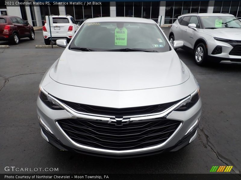 Silver Ice Metallic / Jet Black 2021 Chevrolet Malibu RS